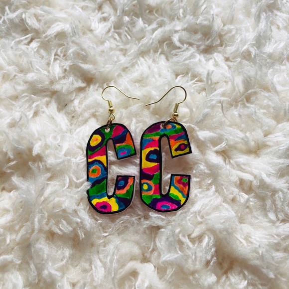 Handmade custom letter earrings😍 - Picture 1 of 1